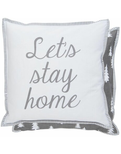 LET&lsquo;S STAY HOME 40x40 cm pillow case - cotton