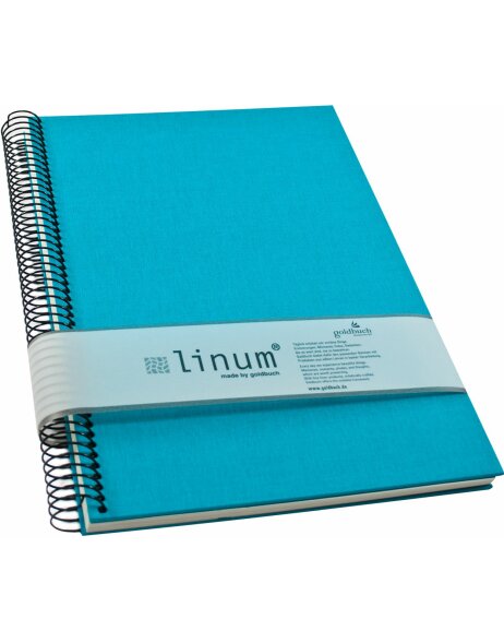 din a4 notebook with 40 pages in turquoise