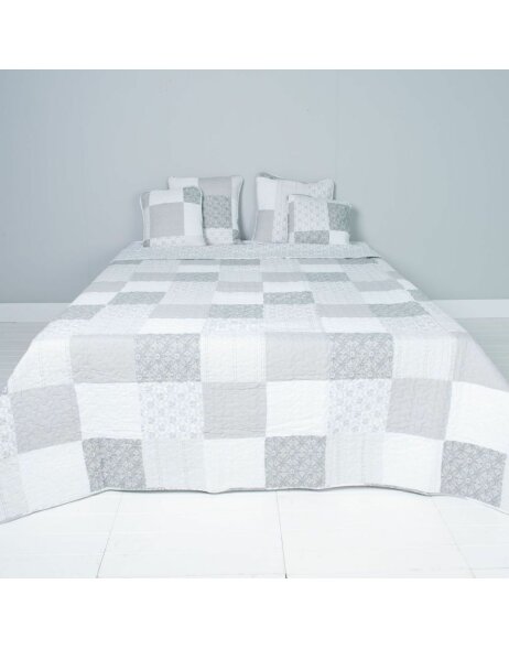 bedspread natural/grey - series Q162. - 260x260 cm