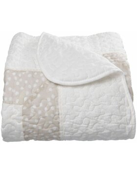 bedspread white/natural - series Q172. - 230x260 cm