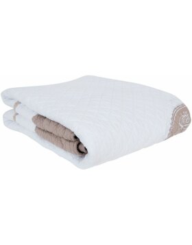 bedspread beige/white - series Q174. - 180x260 cm