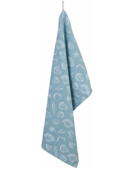 SEA SHELLS - tea towel blue 50x85 cm