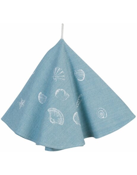 SEA SHELLS - dish towel blue 80 cm