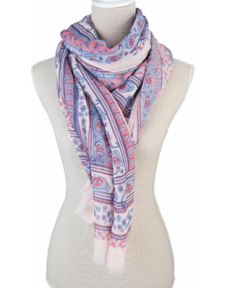Sjaal-doek sj0705p Clayre Eef in roze kleurrijk