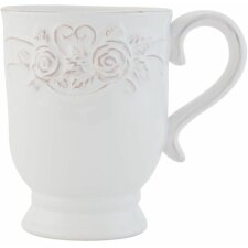 Clayre & Eef TABLE COLLECTION ROSE cup white - TCRMU