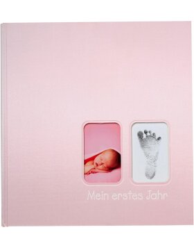 First Steps baby album in pink