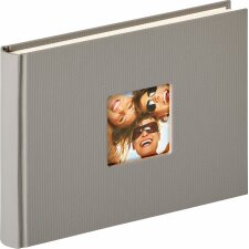 Walther Klein-Fotoalbum FUN grau 22x16 cm 40 weiße Seiten