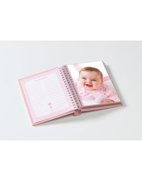 Mini Album Baby Dier roze 30 fotos 11x15 cm