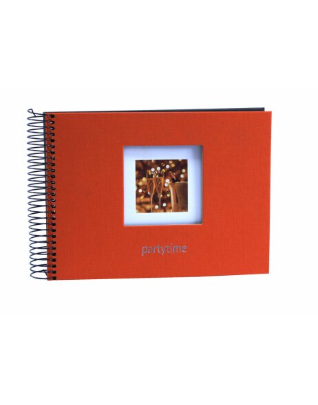 Partytime orange photo album - spiral bound