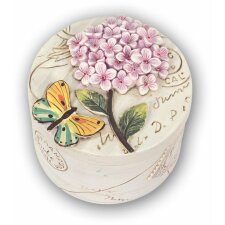 Caja de almacenamiento de tul con flores