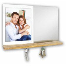 Magnetic board with mirror and frame