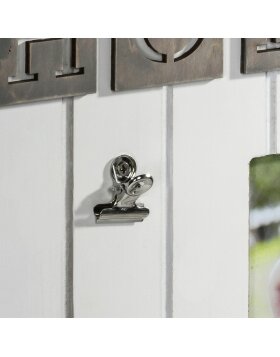 Schlüsselbrett mit Bilderrahmen "Home", 10 x 15 cm, Weiß