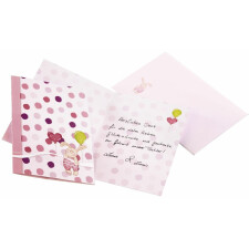 Little Rabbit Set of Greeting Cards, pink