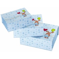 Little Rabbit Set of Gift Boxes, 3 pieces, blue