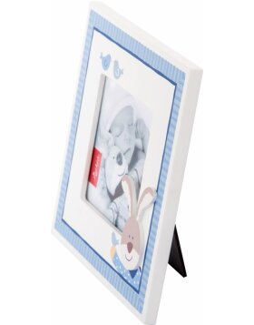 Semmelbunny Baby Portrait Frame blu per 1 foto 10x10 cm