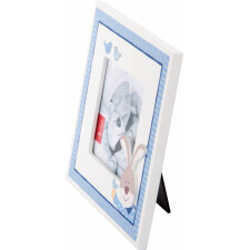 Semmelbunny baby portrait frame light blue/white for 10x10 cm
