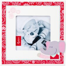 Ele Bele baby portrait frame red/white for 10x10 cm