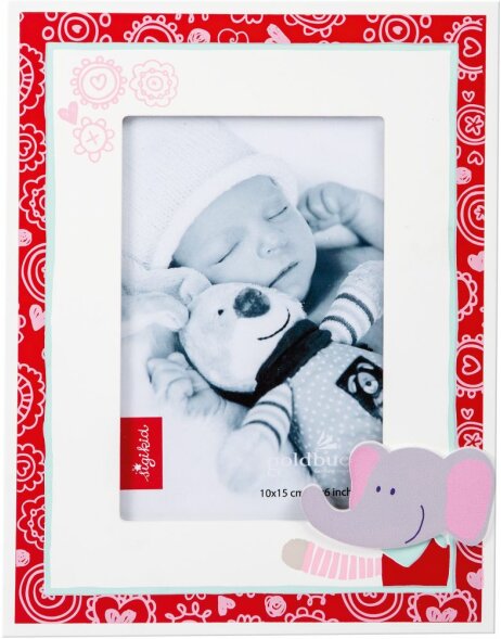 Ele Bele Baby Portrait Frame rosso per 1 foto 10x15 cm