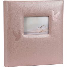 Henzo Hochzeitsalbum Perle rosa 28x30,5 cm 60 weiße Seiten