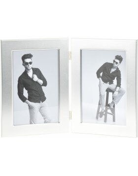 Miles portrait and double frame silver