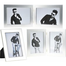 Miles portrait and double frame silver
