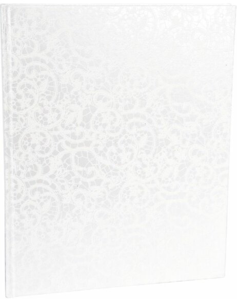 Henzo Libro de Invitados Ciara blanco 20,5x26 cm 100 p&aacute;ginas blancas