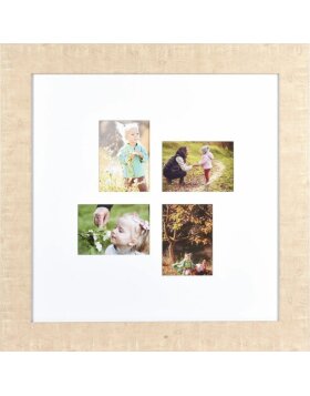 Collage frame Woodstyle 4 photos white