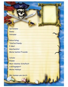 Vriendenboek a5 Piraten motief i