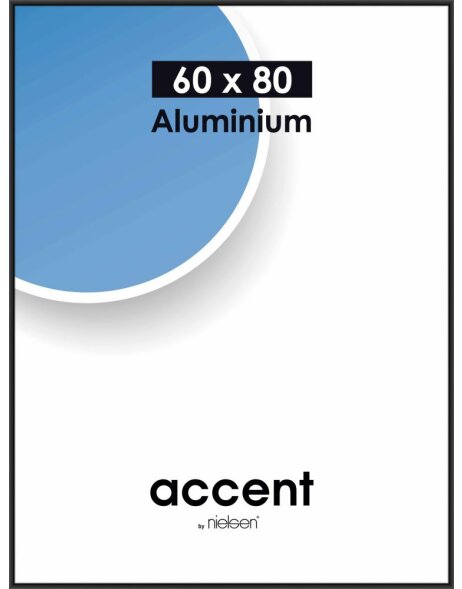 Nielsen Accent Alurahmen 60x80 cm schwarz matt