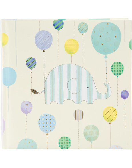 Goldbuch Babyalbum Happy Elephant blau 25x25 cm 60 wei&szlig;e Seiten