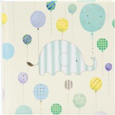 Goldbuch Babyalbum Happy Elephant blau 25x25 cm 60 weiße Seiten