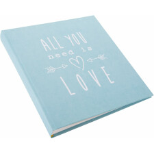 Photo album All you need is love turquoise 30x31 cm