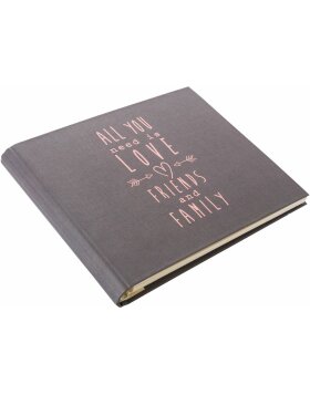 Photo Guestbook All you need is love gray