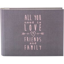 Photo Guestbook All you need is love gray