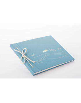 Goldbuch Kordel-Fotoalbum Ichthys blau 23x29 cm 40 weiße Seiten