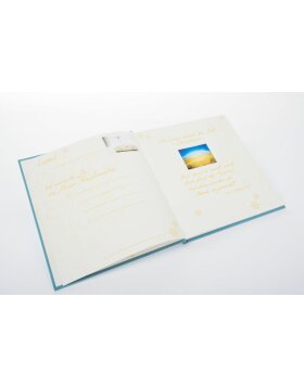 Album per cresima Goldbuch Ichthys blu 23x25 cm 44 pagine illustrate