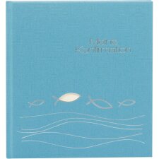 Album per cresima Goldbuch Ichthys blu 23x25 cm 44 pagine illustrate
