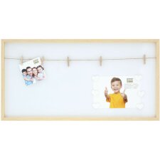 magnetic board S68LH1 natural colour wood 25x50 cm