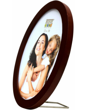 photo frame S67YV3 brown wood 15x20 cm oval