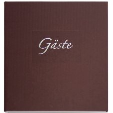 Goldbuch Gastenboek Seda bruin 22x25 cm 176 witte paginas