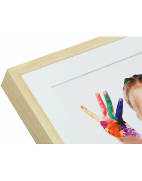 photo frame with mount natural colour wood 10,0 x15,0 cm...