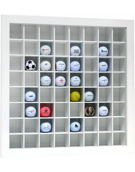 Deknudt Set Caja para Bolas de Golf madera blanca 40x40 cm