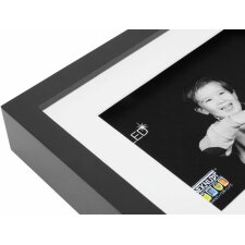Fotolijst met led en passepartout zwart hout 20,0 x30,0 cm s67rl