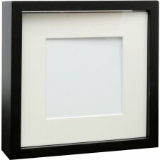 Fotodose schwarz Holz 13,0 x13,0 cm S67PK