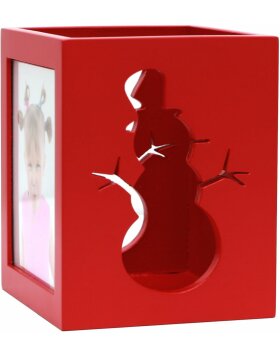 Porta tealight in legno rosso 6,0 x7,0 cm S67HE4