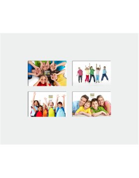 multi picture frame white wood 10,0 x15,0 cm S67CK