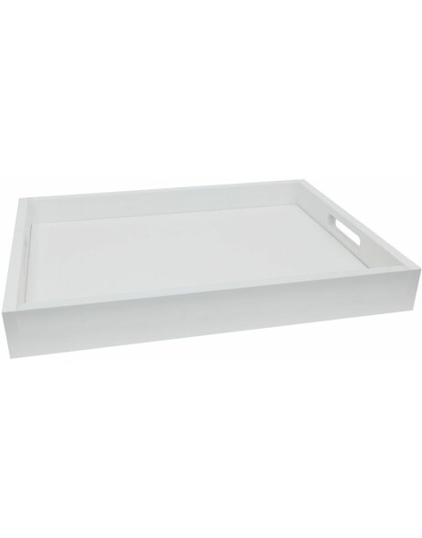 Planche &agrave; servir blanche en bois 33,0 x40,0 cm