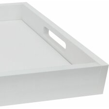 Planche à servir blanche en bois 33,0 x40,0 cm