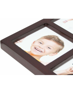 multi picture frame brown wood S59TC