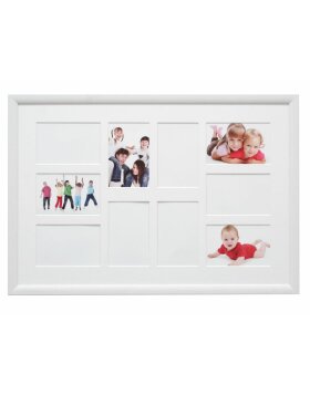multi picture frame white wood 10 photos 10x15 cm S54ST1